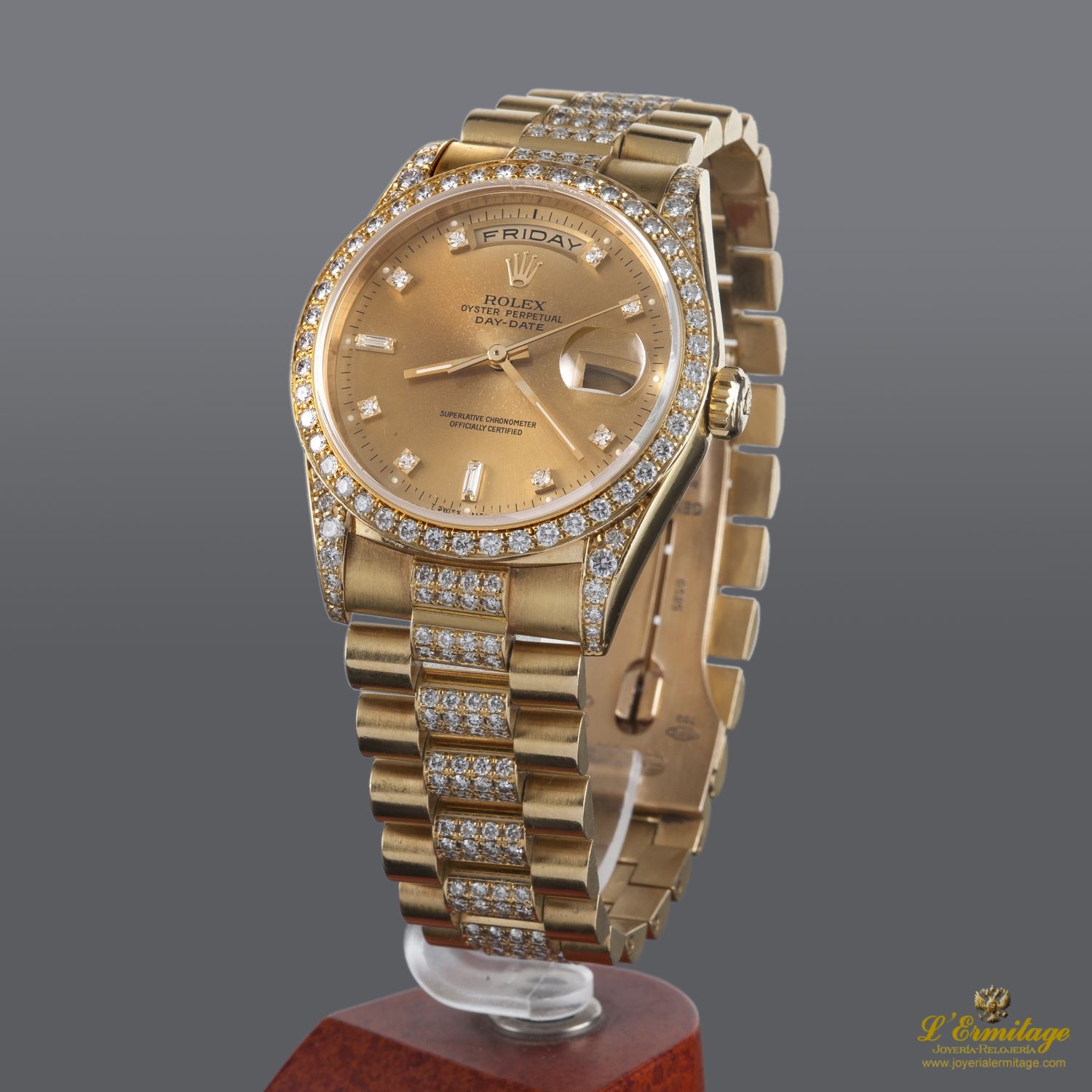 ROLEX DAYDATE ORO AMARILLO Y DIAMANTES CABALLERO (NXMXM) · Joyeria L'Ermitage · Joyería y ROLEX DAYDATE ORO AMARILLO Y DIAMANTES CABALLERO (NXMXM) · Joyeria L'Ermitage · Joyería y