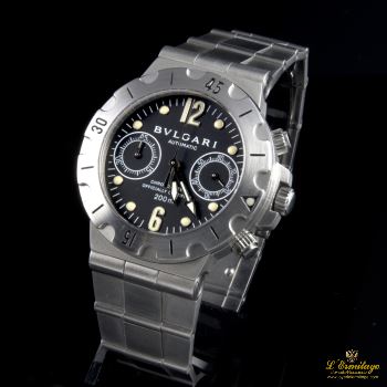 BULGARI<BR>SCUBA CHRONOGRAPH ACERO · ref.: SC 38 S