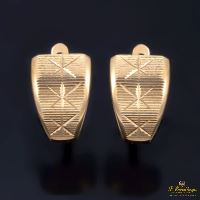 PENDIENTES<BR>PENDIENTES ANTIGUOS EN ORO AMARILLO.