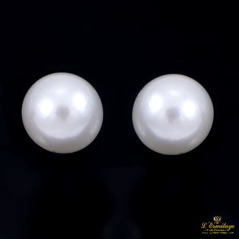 PENDIENTES<BR>PENDIENTES PERLAS ORO BLANCO · ref.: (LMN)