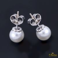 Pendientes perlas oro blanco