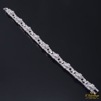 PULSERAS<BR>PULSERA ANTIGUA ART DÉCO ORO BLANCO Y ... · ref.: (RMCI)