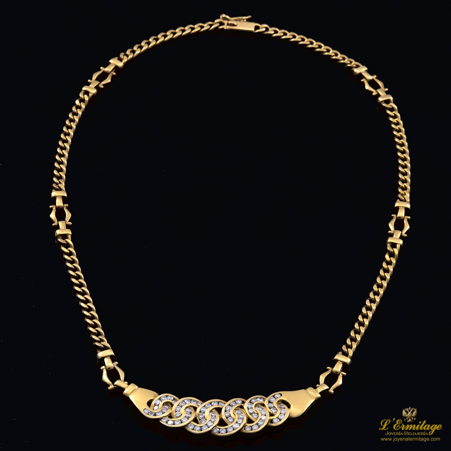 Gargantilla Oro Amarillo Diamantes en oro amarillo · Compra Venta de de Lujo y Joyas · Joyería L'Ermitage