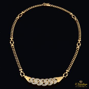 COLLARES<BR>GARGANTILLA ORO AMARILLO Y DIAMANTES · ref.: IAI