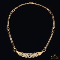 COLLARES<BR>GARGANTILLA ORO AMARILLO Y DIAMANTES