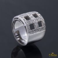 ANILLOS / SORTIJAS<BR>SORTIJA ORO BLANCO Y DIAMANTES