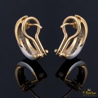 Pendientes realizados en oro blanco y oro amarillo con brillantes.