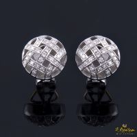 Pendientes oro blanco y diamantes.