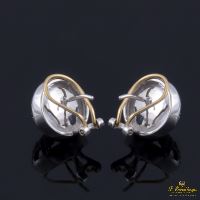 Pendientes oro blanco y diamantes.