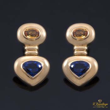 PENDIENTES<BR>PENDIENTES COLGANTES ORO AMARILLO CITR... · ref.: (ARO) 