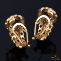 Pendientes oro amarillo rubíes y diamantes