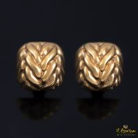 PENDIENTES<BR>PENDIENTES LABRADOS ORO AMARILLO