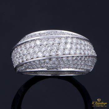 ANILLOS / SORTIJAS<BR>SORTIJA ORO BLANCO PAVÉ DE DIAMANTES · ref.: 