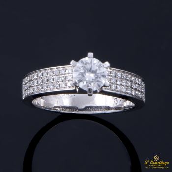 ANILLOS / SORTIJAS<BR>SORTIJA ORO BLANCO Y DIAMANTES COLOR G... · ref.: PRESENTA CERTIFICADO...
