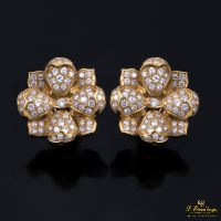 PENDIENTES<BR>PENDIENTES ORO AMARILLO Y DIAMANTES.