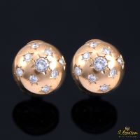 Pendientes en oro amarillo y brillantes