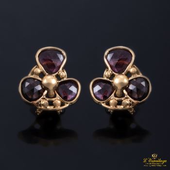 PENDIENTES<BR>PENDIENTES ANTIGUOS FLOR EN ORO AMARIL... · ref.: (AMX) 