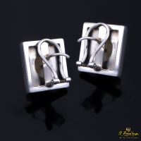 Pendientes oro blanco perlas negras y diamantes