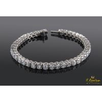 Pulsera riviere oro blanco y diamantes.