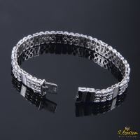 Pulsera oro blanco y diamantes.