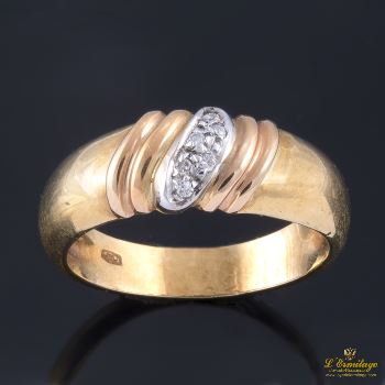 ANILLOS / SORTIJAS<BR>SORTIJA ANTIGUA ORO AMARILLO Y DIAMANT... · ref.: (ER)