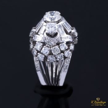 ANILLOS / SORTIJAS<BR>SORTIJA EN ORO BLANCO CON BRILLANTES.  · ref.: (NLRC)