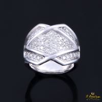 ANILLOS / SORTIJAS<BR>SORTIJA ORO BLANCO CON PAVÉ DE DIAMANT...