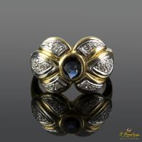 ANILLOS / SORTIJAS<BR>SORTIJA EN ORO AMARILLO Y ORO BLANCO C...