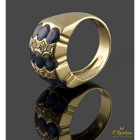 ANILLOS / SORTIJAS<BR>SORTIJA REALIZADA EN ORO AMARILLO CON ...