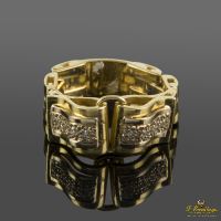 ANILLOS / SORTIJAS<BR>SORTIJA ARTICULADA REALIZADA EN ORO AM...