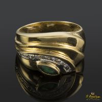 ANILLOS / SORTIJAS<BR>SORTIJA REALIZADA EN ORO AMARILLO. PRE...