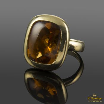 ANILLOS / SORTIJAS<BR>SORTIJA EN ORO AMARILLO CON UN TOPACIO · ref.: ANC