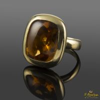 ANILLOS / SORTIJAS<BR>SORTIJA EN ORO AMARILLO CON UN TOPACIO