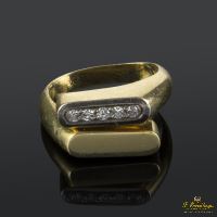 ANILLOS / SORTIJAS<BR>SORTIJA EN ORO AMARILLO Y ORO BLANCO C...