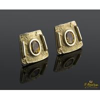 PENDIENTES<BR>PENDIENTES EN ORO AMARILLO CON TOPACIO...