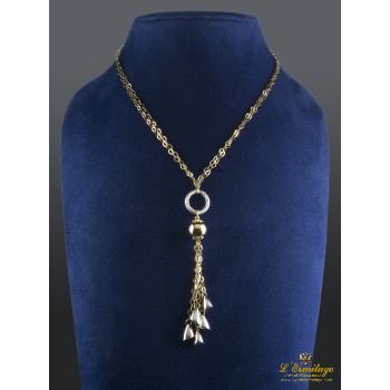 COLLARES<BR>CADENA DOBLE DE ANILLAS REALIZADA EN O... · ref.: ALM