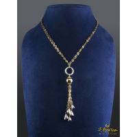 COLLARES<BR>CADENA DOBLE DE ANILLAS REALIZADA EN O...