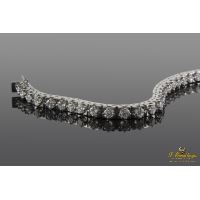 Pulsera riviere oro blanco y diamantes.