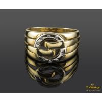 ANILLOS / SORTIJAS<BR>SORTIJA EN ORO AMARILLO Y ORO BLANCO C...