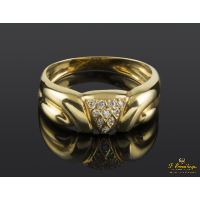 ANILLOS / SORTIJAS<BR>SORTIJA ANTIGUA ORO AMARILLO Y DIAMANT...