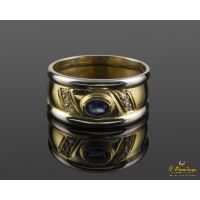 ANILLOS / SORTIJAS<BR>SORTIJA ORO AMARILLO ORO BLANCO ZAFIRO...