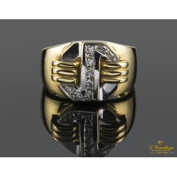 ANILLOS / SORTIJAS<BR>SORTIJA REALIZADA EN ORO AMARILLO Y OR... · ref.: LM