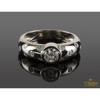 ANILLOS / SORTIJAS<BR>SORTIJA ORO BLANCO Y DIAMANTES. · ref.: PRESENTA CERTIFICADO...