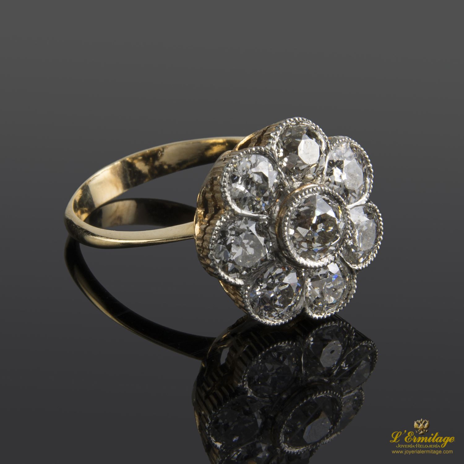 Antigua Oro Amarillo Oro Blanco Y Diamantes Antiguos en oro amarillo oro blanco · Compra Venta de Relojes de Lujo y · Joyería L'Ermitage