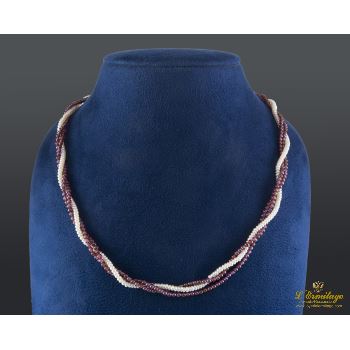 COLLARES<BR>GARGANTILLA PERLAS Y CORAL · ref.: (RMX)