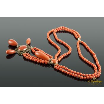 COLLARES<BR>GARGANTILLA ANTIGUA CORAL · ref.: (CIM)