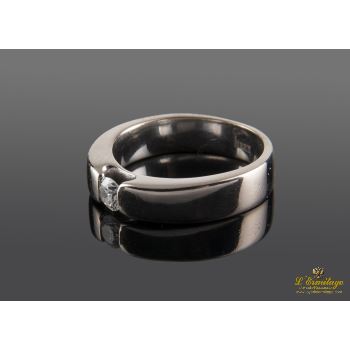 ANILLOS / SORTIJAS<BR>SOLITARIO EN ORO BLANCO CON UN BRILLAN... · ref.: NNM