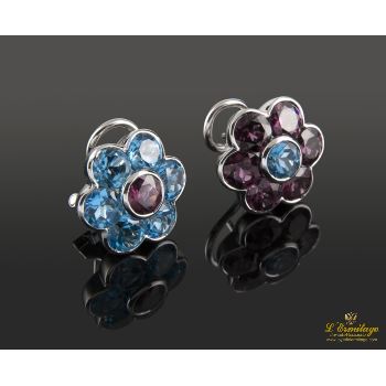 PENDIENTES<BR>PENDIENTES EN FORMA DE FLOR REALIZADOS... · ref.: AMX