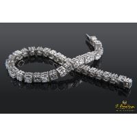 Pulsera riviere oro blanco y diamantes.