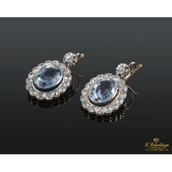 PENDIENTES<BR>PENDIENTES ANTIGUOS ORO BLANCO AGUAMAR... · ref.: (NAMX)